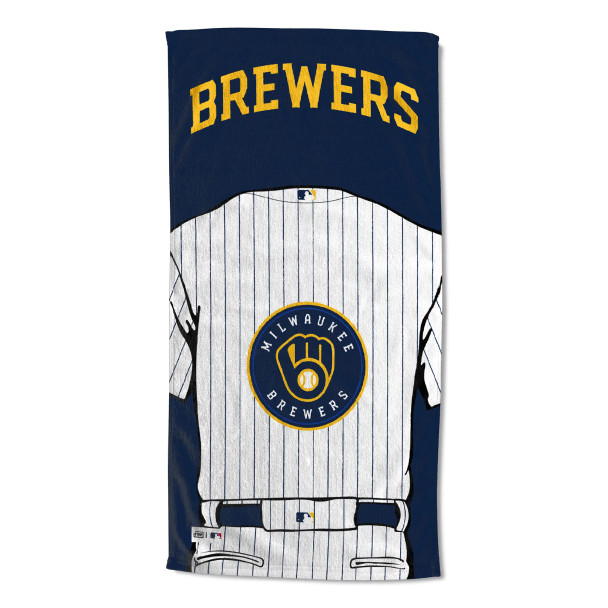 Milwaukee Brewers MLB Jersey Personalized Beach Towel