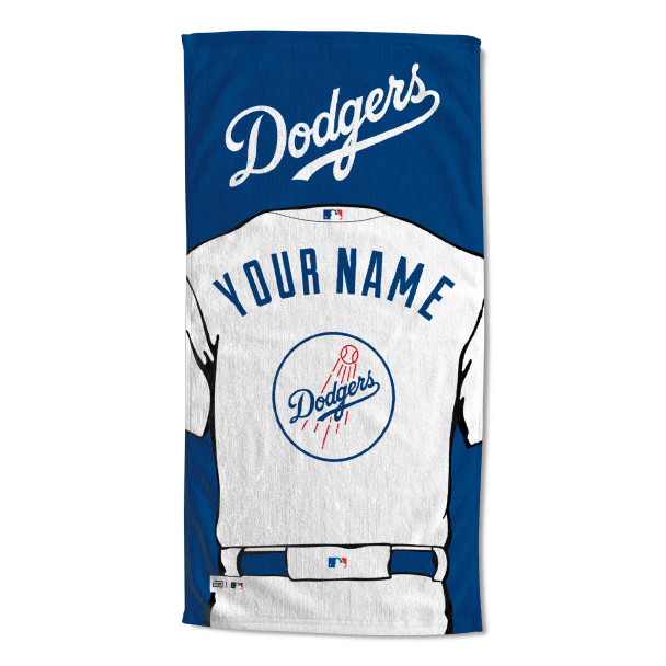 Los Angeles Dodgers MLB Jersey Personalized Beach Towel