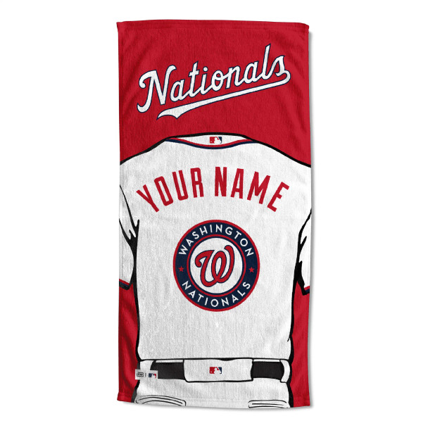 Washington Nationals MLB Jersey Personalized Beach Towel