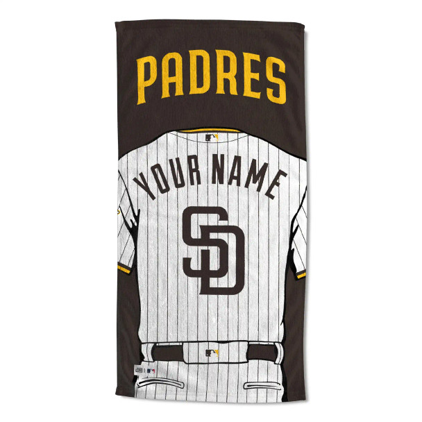 San Diego Padres MLB Jersey Personalized Beach Towel