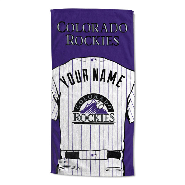 Colorado Rockies MLB Jersey Personalized Beach Towel