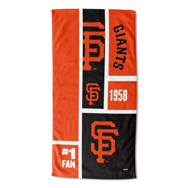 San Francisco Giants MLB Colorblock Personalized Beach Towel