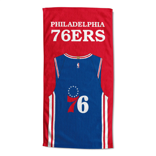 Philadelphia 76ers NBA Jersey Personalized Beach Towel