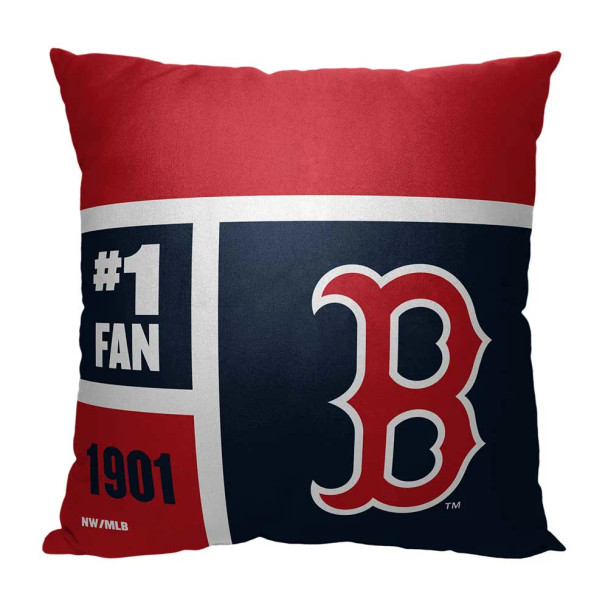 Boston Red Sox MLB Colorblock Personalized Pillow