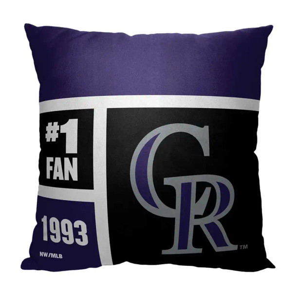 Colorado Rockies MLB Colorblock Personalized Pillow