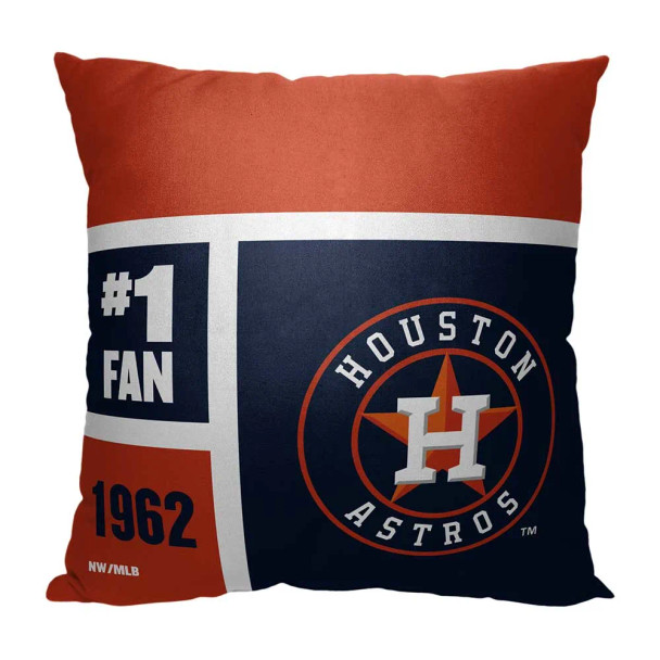 Houston Astros MLB Colorblock Personalized Pillow