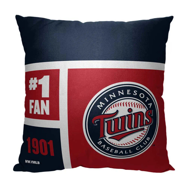 Minnesota Twins MLB Colorblock Personalized Pillow