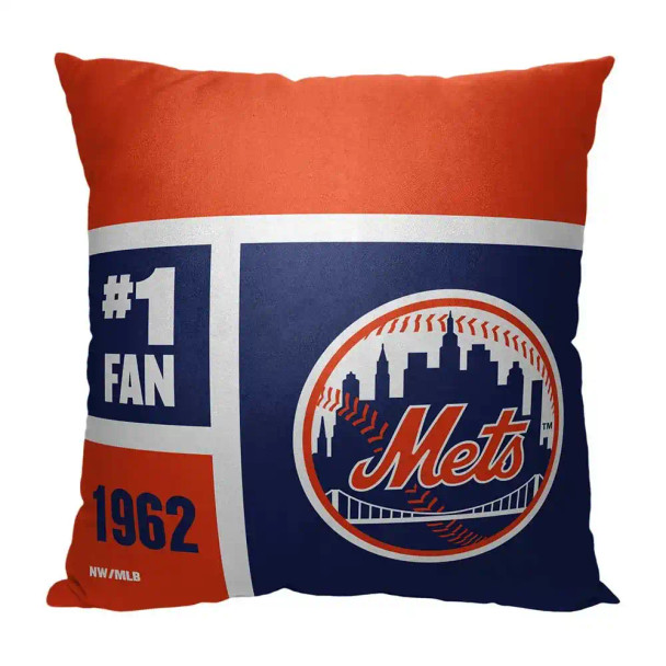 New York Mets MLB Colorblock Personalized Pillow