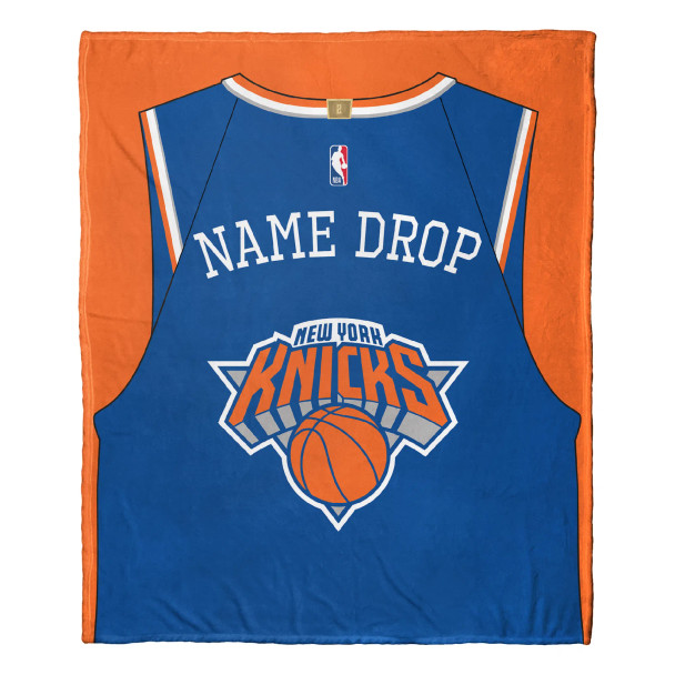 New York Knicks NBA Jersey Personalized Silk Touch Throw Blanket