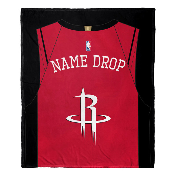 Houston Rockets NBA Jersey Personalized Silk Touch Throw Blanket