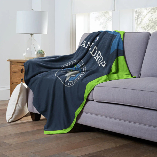 Minnesota Timberwolves NBA Jersey Personalized Silk Touch Throw Blanket