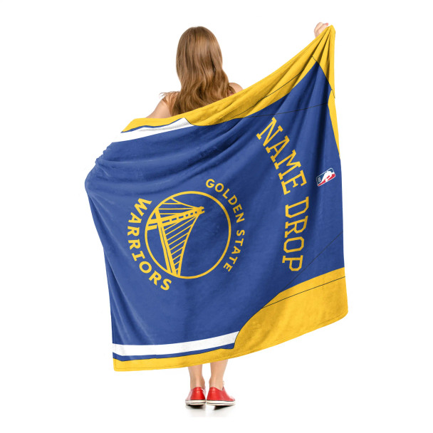 Golden State Warriors NBA Jersey Personalized Silk Touch Throw Blanket