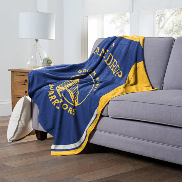 Golden State Warriors NBA Jersey Personalized Silk Touch Throw Blanket