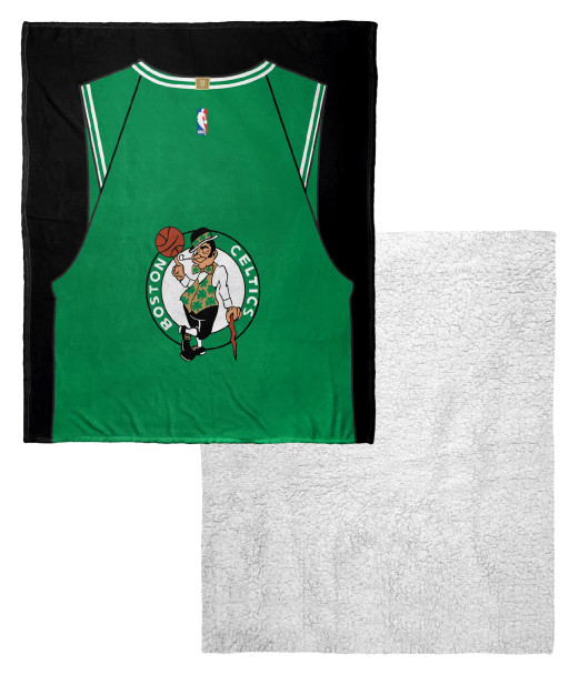 Boston Celtics NBA Jersey Personalized Silk Touch Sherpa Throw Blanket