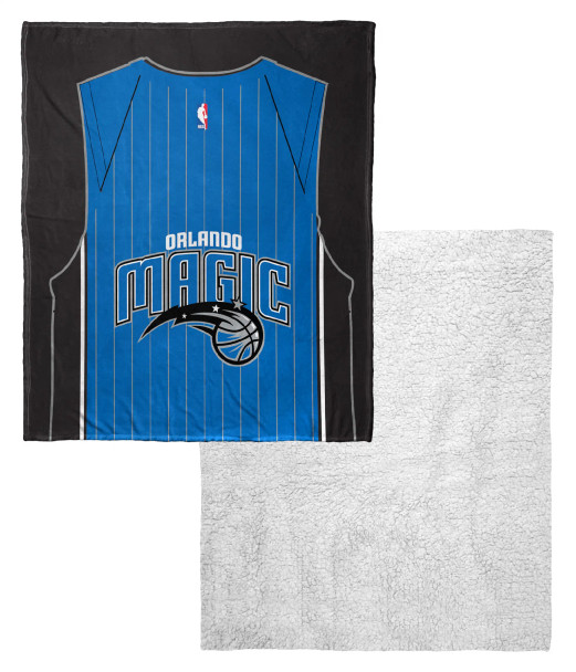Orlando Magic NBA Jersey Personalized Silk Touch Sherpa Throw Blanket