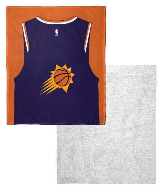 Phoenix Suns NBA Jersey Personalized Silk Touch Sherpa Throw Blanket