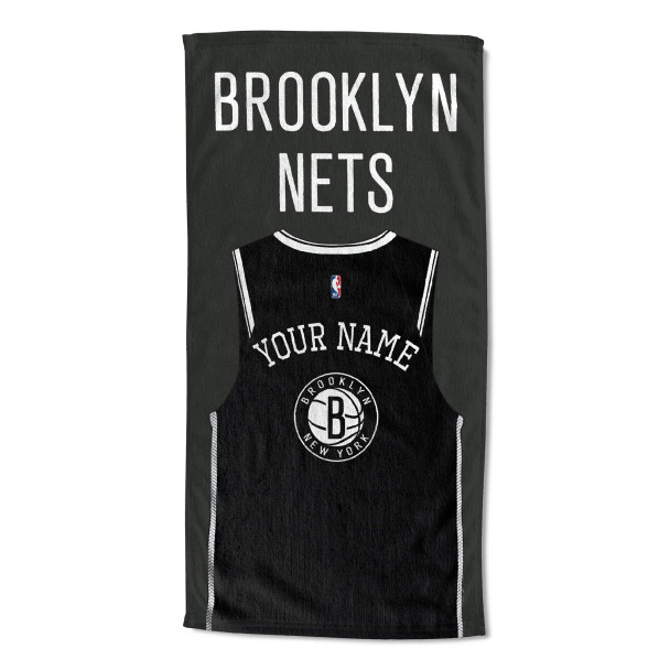 Brooklyn Nets NBA Jersey Personalized Beach Towel