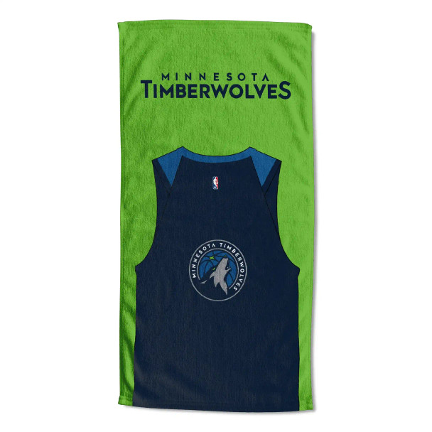 Minnesota Timberwolves NBA Jersey Personalized Beach Towel