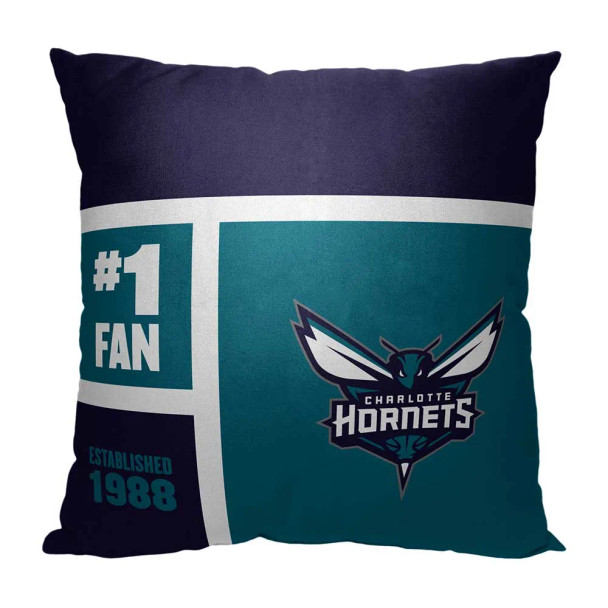 Charlotte Hornets NBA Colorblock Personalized Pillow