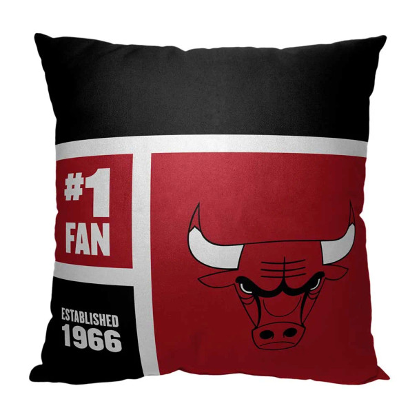 Chicago Bulls NBA Colorblock Personalized Pillow