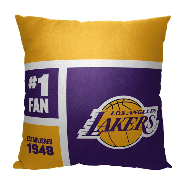 Los Angeles Lakers NBA Colorblock Personalized Pillow