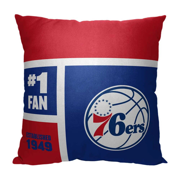 Philadelphia 76ers NBA Colorblock Personalized Pillow