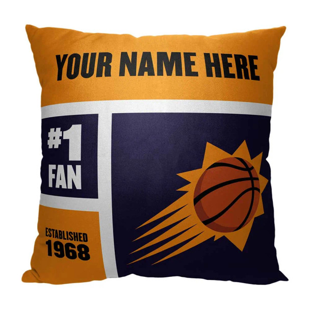 Phoenix Suns NBA Colorblock Personalized Pillow