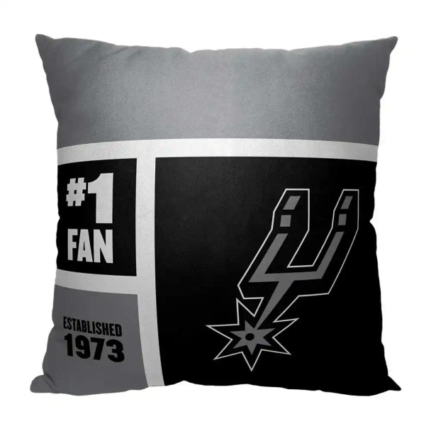 San Antonio Spurs NBA Colorblock Personalized Pillow