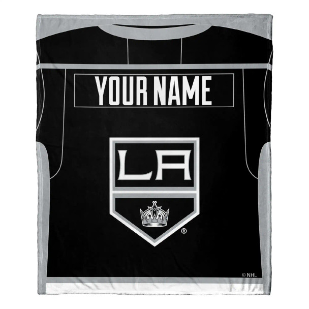 Los Angeles Kings NHL Jersey Personalized Silk Touch Throw Blanket