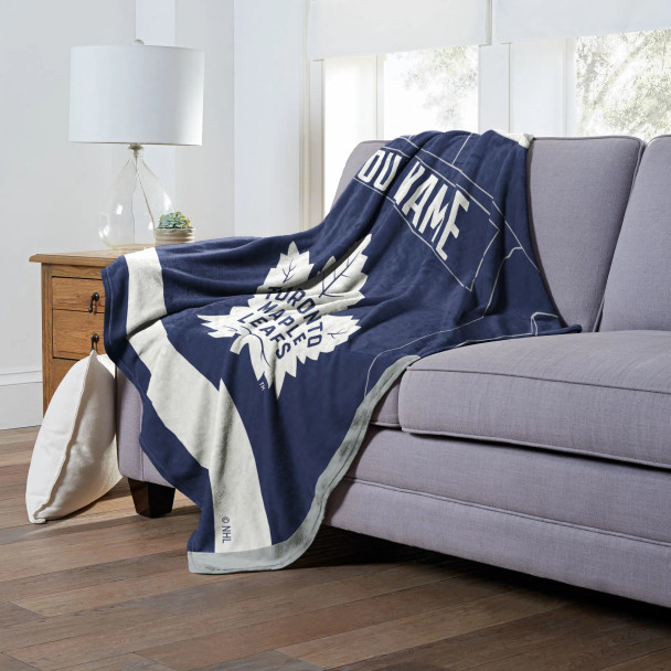 Toronto Maple Leafs NHL Jersey Personalized Silk Touch Throw Blanket