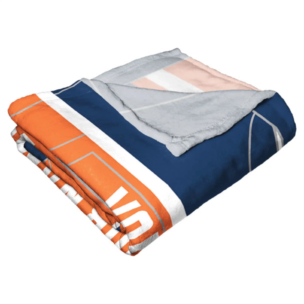 Edmonton Oilers NHL Jersey Personalized Silk Touch Throw Blanket