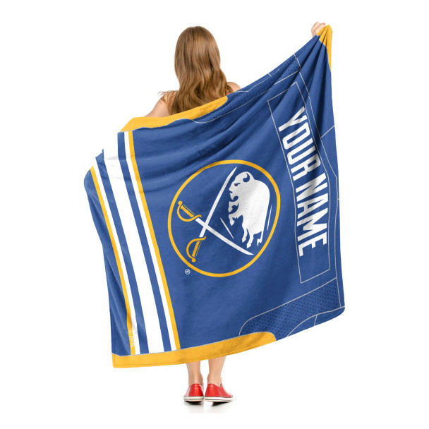Buffalo Sabres NHL Jersey Personalized Silk Touch Throw Blanket