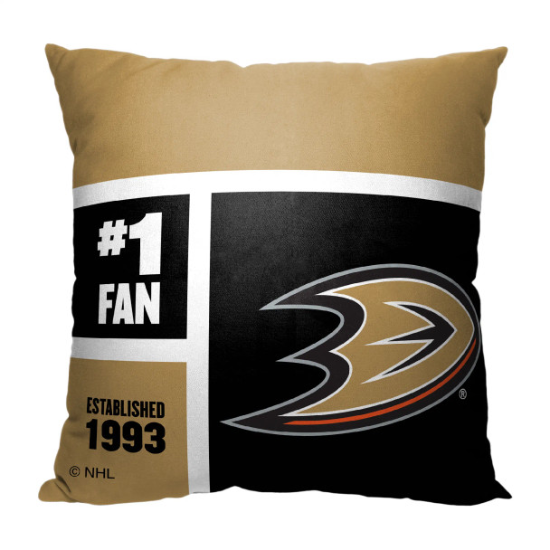 Anaheim Ducks NHL Colorblock Personalized Pillow