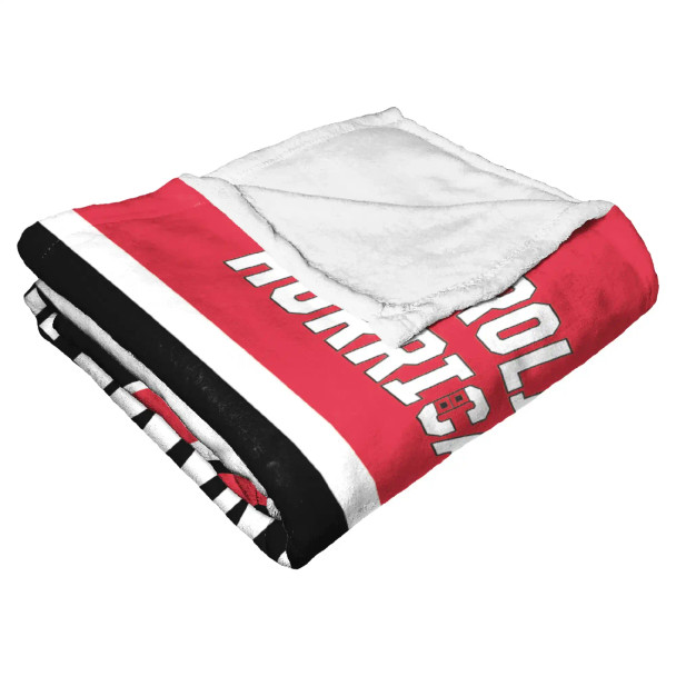 Carolina Hurricanes NHL Colorblock Personalized Silk Touch Throw Blanket