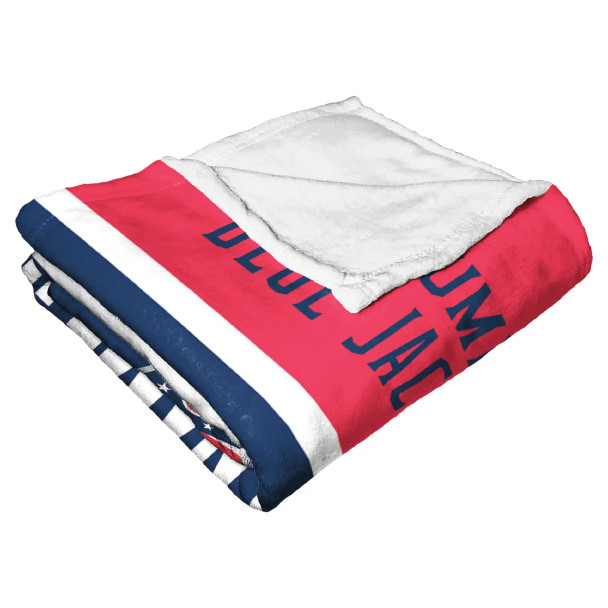 Columbus Blue Jackets NHL Colorblock Personalized Silk Touch Throw Blanket
