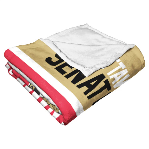 Ottawa Senators NHL Colorblock Personalized Silk Touch Throw Blanket