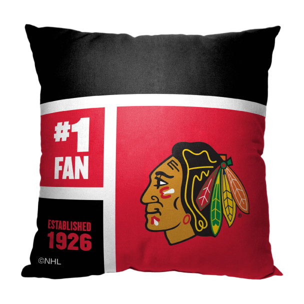 Chicago Blackhawks NHL Colorblock Personalized Pillow
