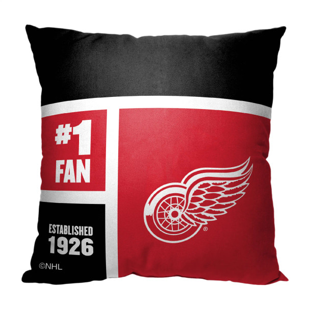 Detroit Red Wings NHL Colorblock Personalized Pillow
