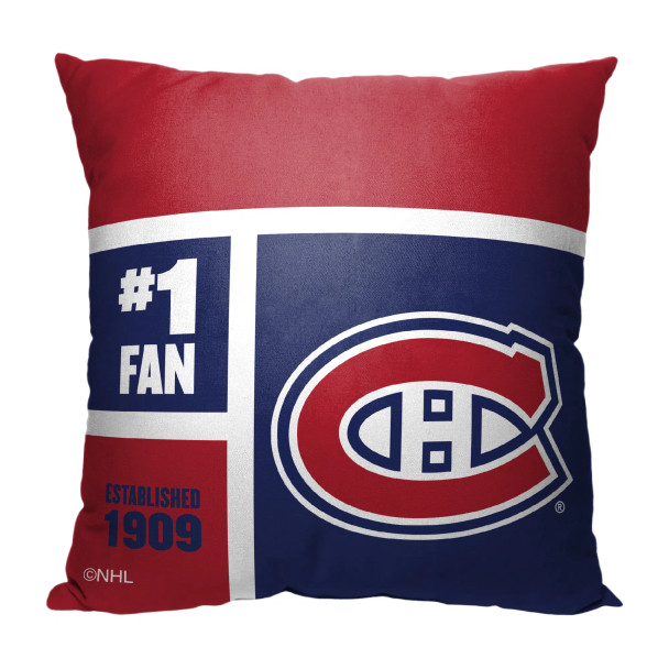 Montreal Canadiens NHL Colorblock Personalized Pillow