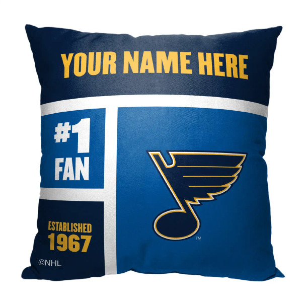 St. Louis Blues NHL Colorblock Personalized Pillow