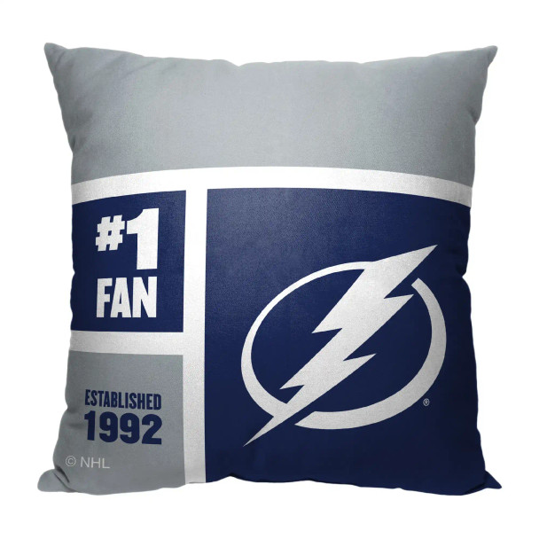 Tampa Bay Lightning NHL Colorblock Personalized Pillow