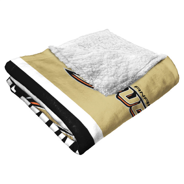 Anaheim Ducks NHL Colorblock Personalized Silk Touch Sherpa Throw Blanket