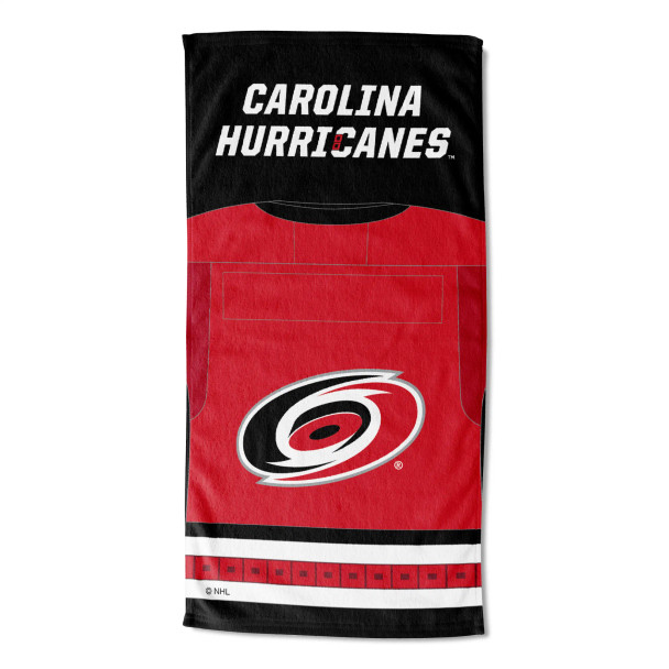 Carolina Hurricanes NHL Jersey Personalized Beach Towel