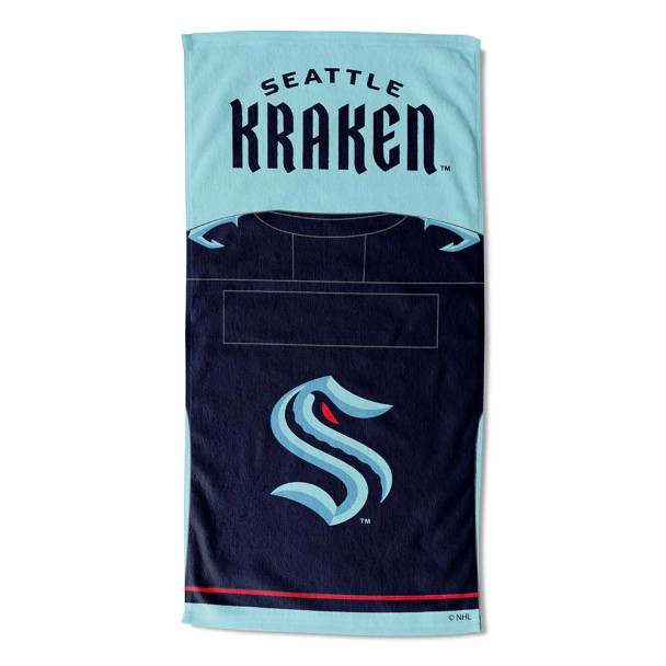 Seattle Kraken NHL Jersey Personalized Beach Towel