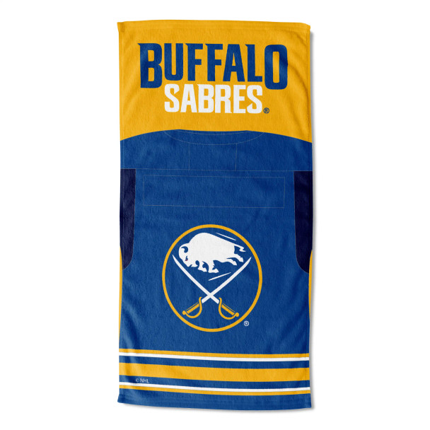 Buffalo Sabres NHL Jersey Personalized Beach Towel