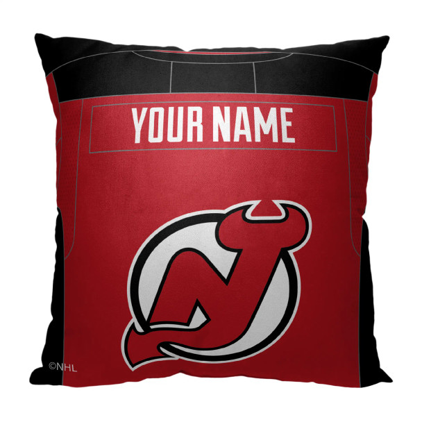 New Jersey Devils NHL Jersey Personalized Pillow
