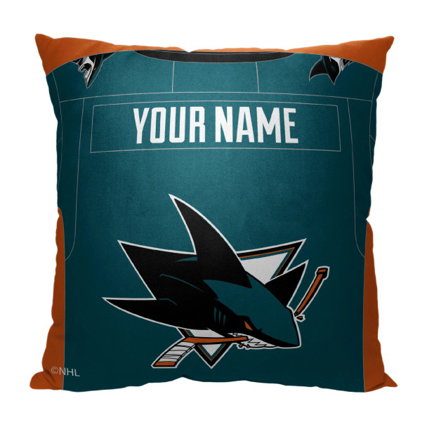 San Jose Sharks NHL Jersey Personalized Pillow
