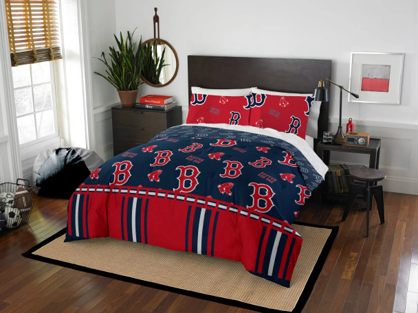 Boston Red Sox MLB Queen Bed In a Bag Set
