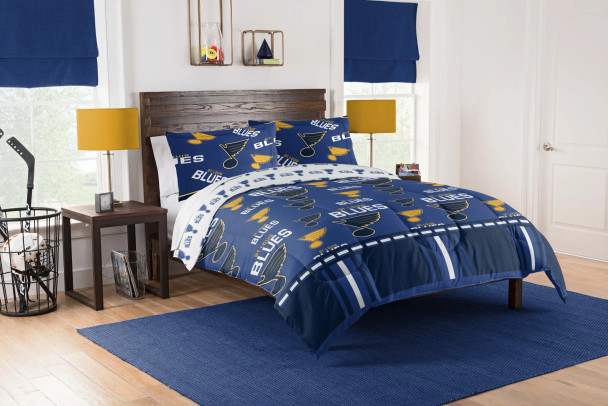 St. Louis Blues NHL Queen Bed In a Bag Set