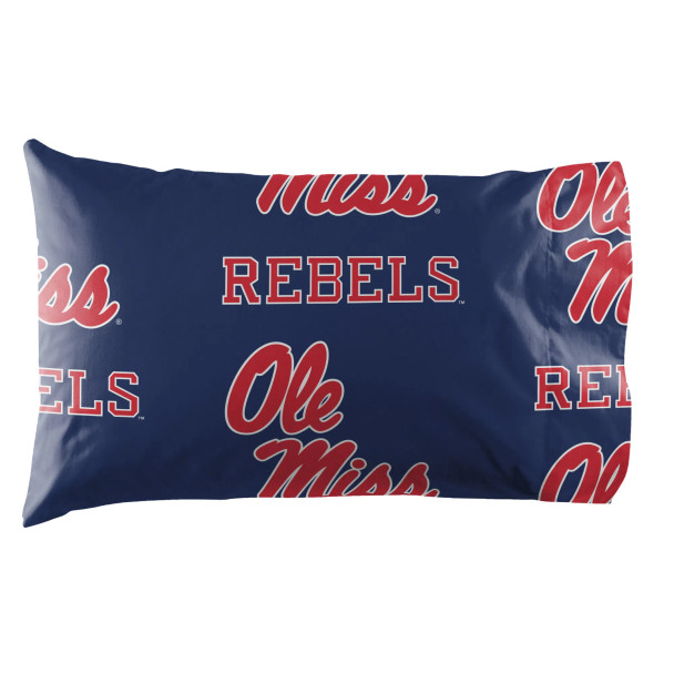Mississippi Ole Miss Rebels Twin Rotary Bed In a Bag Set
